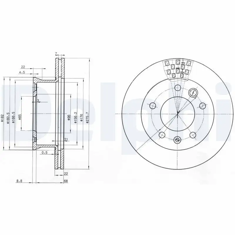 DELPHI BG3236 Ön Fren Diski resmi