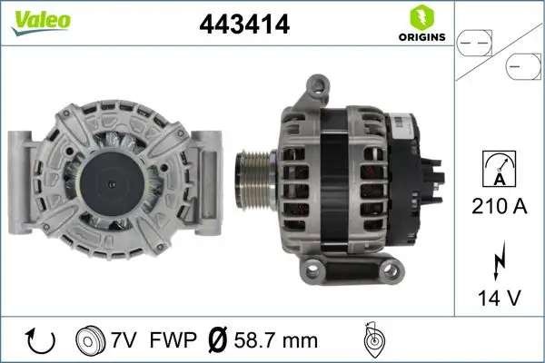 VALEO 443414 Şarj Dinamosu resmi