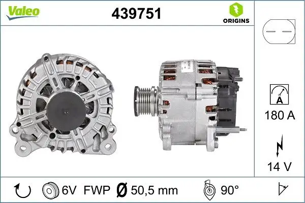 VALEO 439751 Şarj Dinamosu resmi