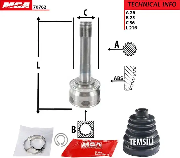 MGA 70762 Aks Kafası (Dış) MR276870 resmi