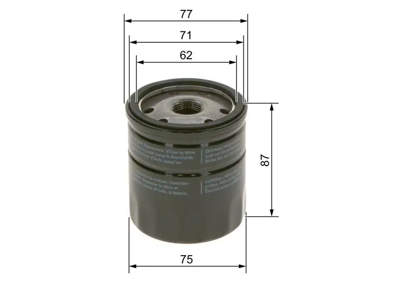 BOSCH 09864B7023 Yağ Filtresi resmi
