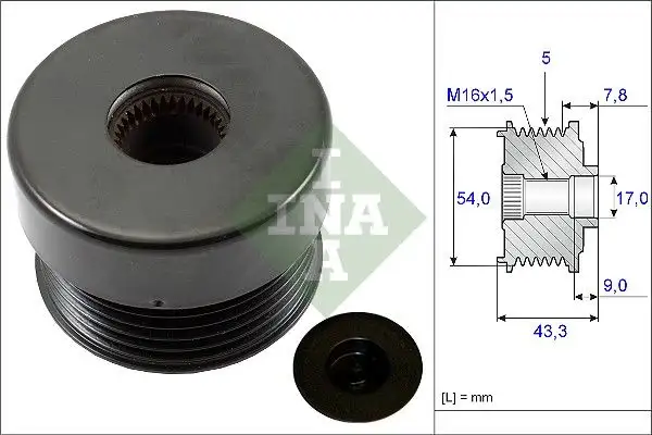 INA 535017210 Alternatör Kasnağı resmi