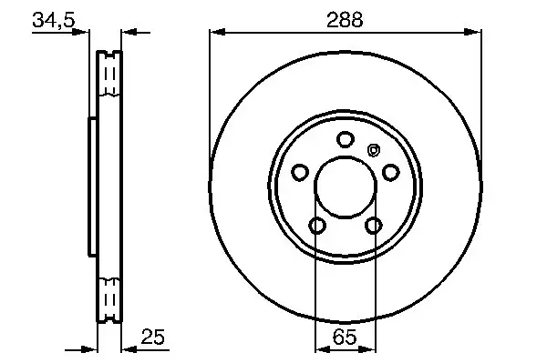 BOSCH 0986478867 Ön Fren Diski resmi