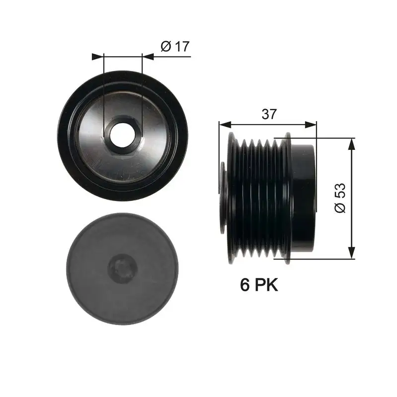 GATES OAP7015 Alternatör Kasnağı resmi