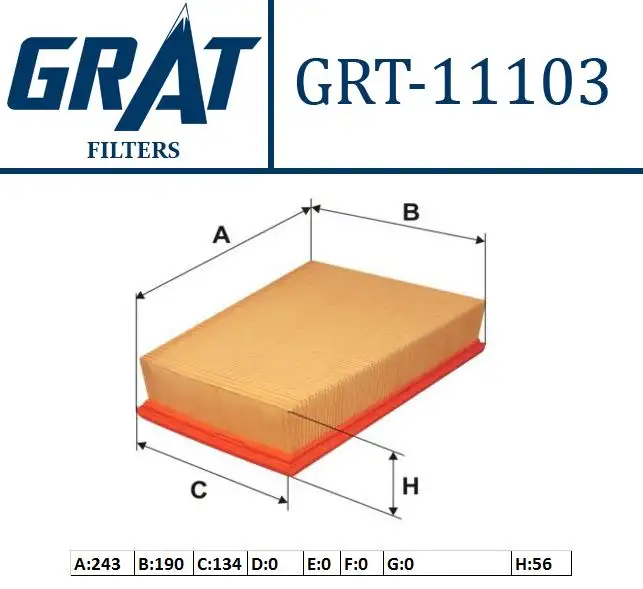 GRAT 11103 Hava Filtresi 8200371661 resmi