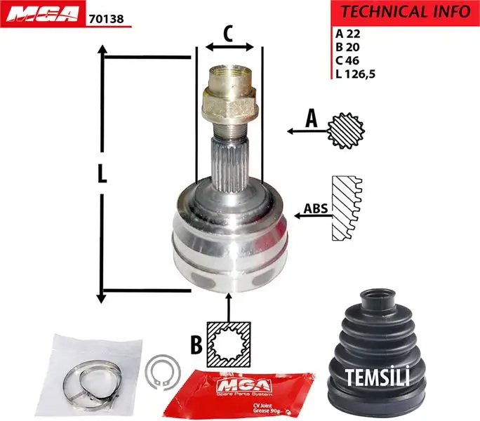MGA 70138 Aks Kafası (Dış) 7629457 resmi