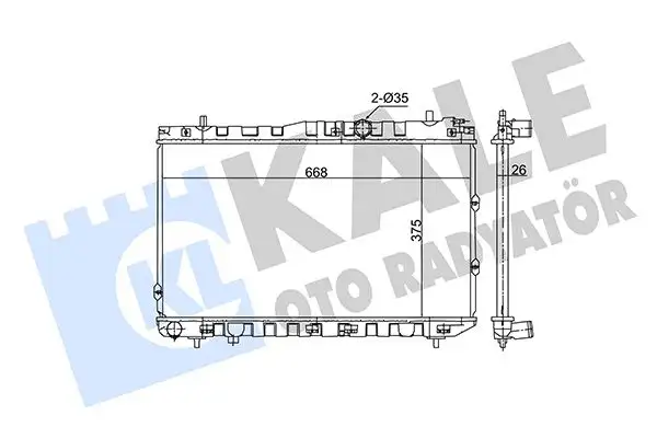 KALE 362730 Radyatör 253102F500 resmi