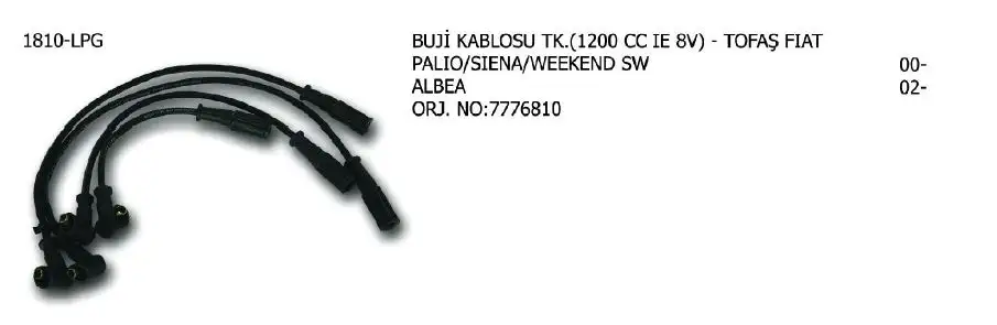 ÜNÜVAR 1810-LPG Buji Kablosu 7776810 resmi