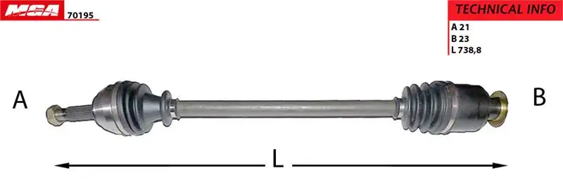 MGA 70195 Ön Aks (Sağ) 7701349972 resmi