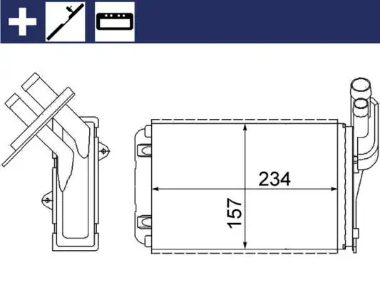 MAHLE AH99000S Kalorifer Radyatörü 7701034551 resmi