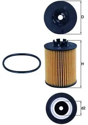 MAHLE OX173/2D Yağ Filtresi resmi