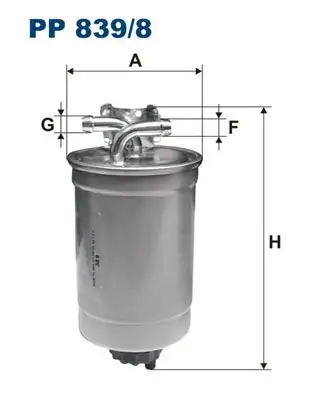 FILTRON PP839/8 Yakıt Filtresi 057127401D resmi