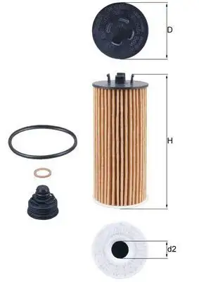 MAHLE OX815/1D Yağ Filtresi 11428575210 resmi