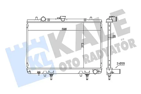 KALE 362200 Radyatör MR127853 resmi
