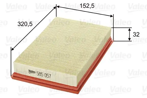 VALEO 585057 Hava Filtresi resmi