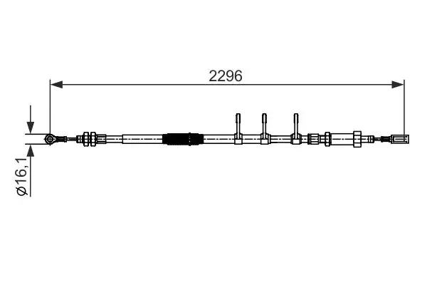 BOSCH 1987482595 El Fren Halatı (Ön) resmi