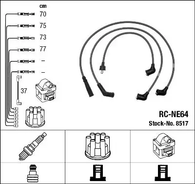 NGK 8517 (RCNE64) Buji Kablosu 22450D3526 resmi