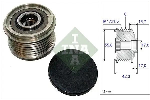 INA 535015410 Alternatör Kasnağı resmi