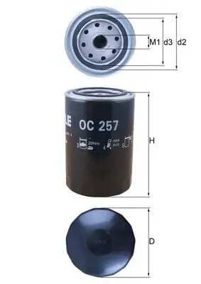 MAHLE OC257 Yağ Filtresi 028115561G resmi