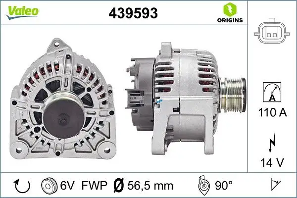 VALEO 439593 Şarj Dinamosu resmi