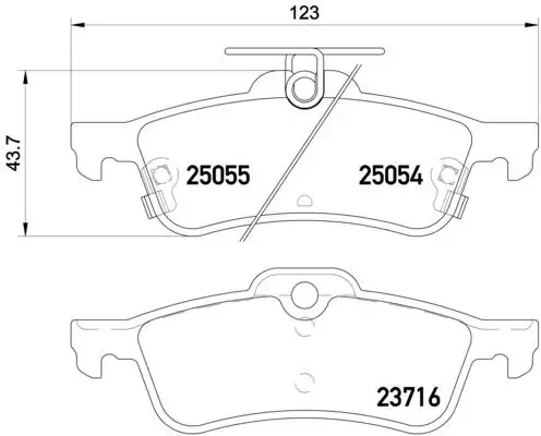 BREMBO P28070 Arka Fren Balatası resmi