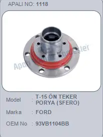 AYK 1118 Ön Poyra 93VB1104BB resmi