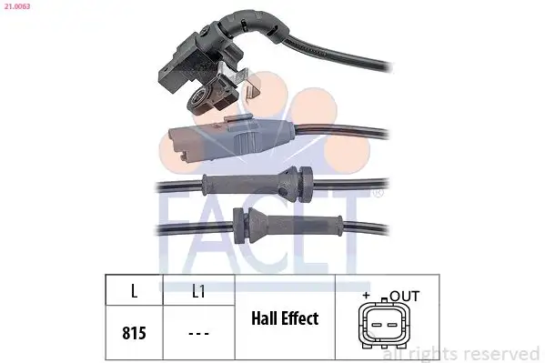 FACET 21.0063 ABS Hız Sensörü (Arka) 4545L0 resmi
