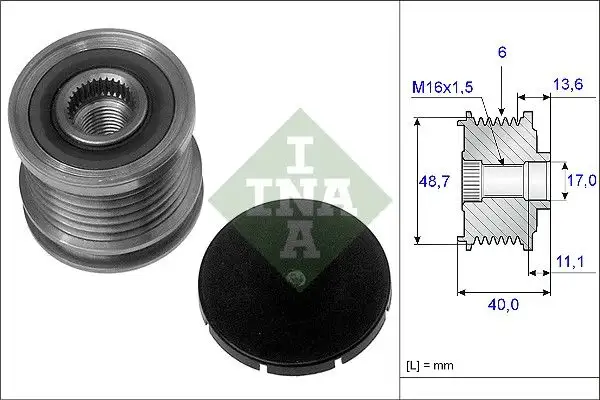 INA 535008510 Alternatör Kasnağı resmi