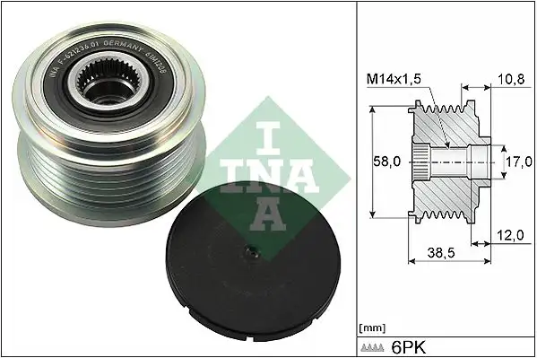 INA 535030310 Alternatör Kasnağı resmi