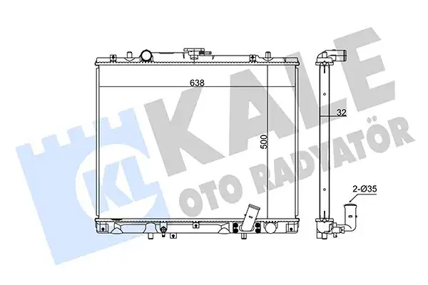 KALE 362400 Radyatör MR258669 resmi