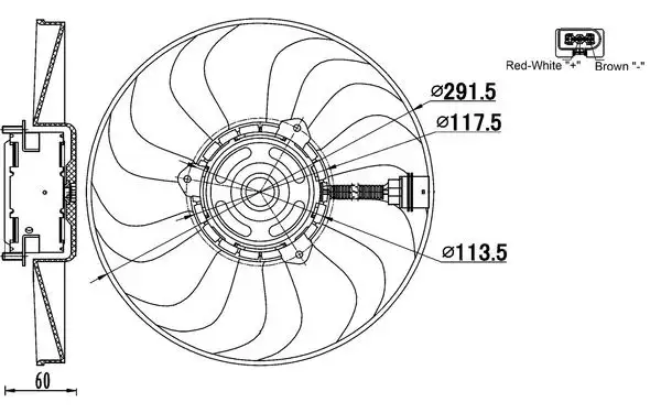MAHLE CFF167000S Fan Motoru 6QD959455B resmi
