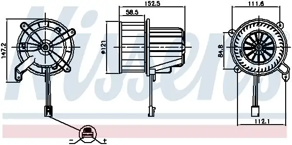 NISSENS 87621 Kalorifer Motoru A0008304901 resmi
