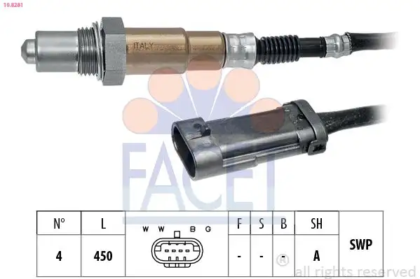 FACET 10.8281 Oksijen Sensörü 8200437489 resmi