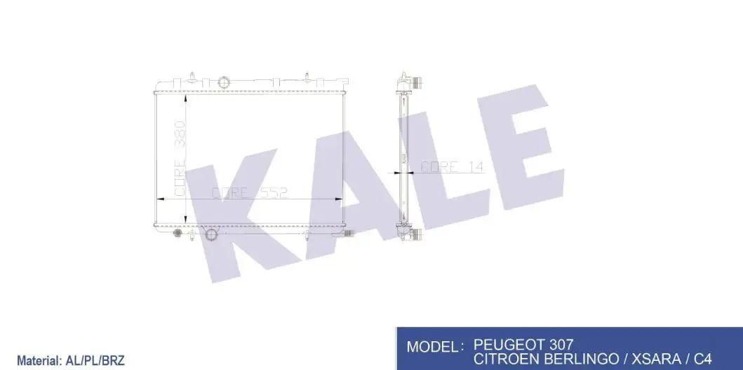 KALE 2043011AB Radyatör resmi