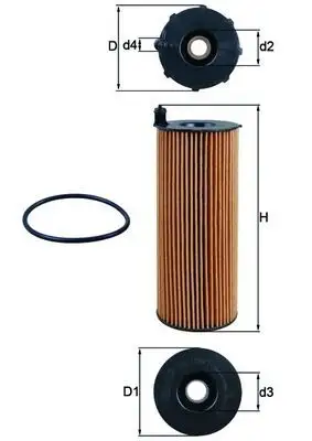MAHLE OX196/1D1 Yağ Filtresi 70308198 resmi
