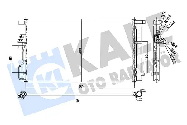 KALE 358015 Klima Radyatörü 97606D3500 resmi