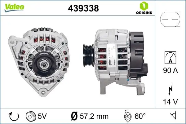 VALEO 439338 Şarj Dinamosu resmi