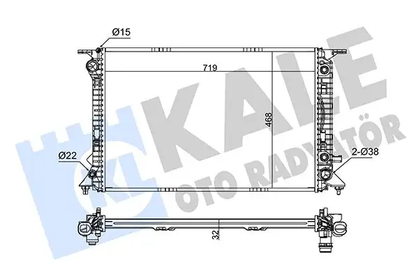 KALE 345845 Radyatör 8R0121251C resmi