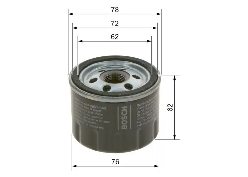 BOSCH F026407279 Yağ Filtresi H6BG6714BA resmi