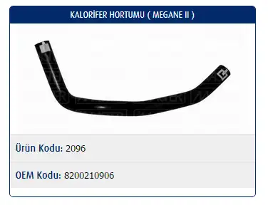 MASTER M2096 Kalorifer Hortumu 8200386453 resmi