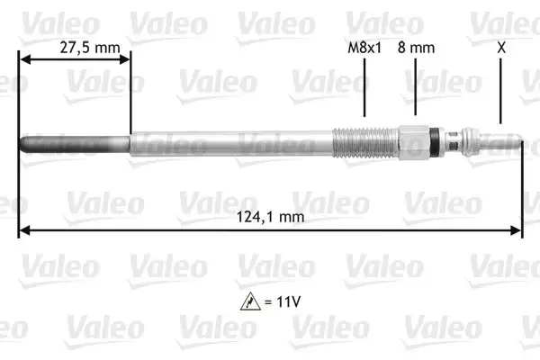 VALEO 345138 Kızdırma Bujisi resmi
