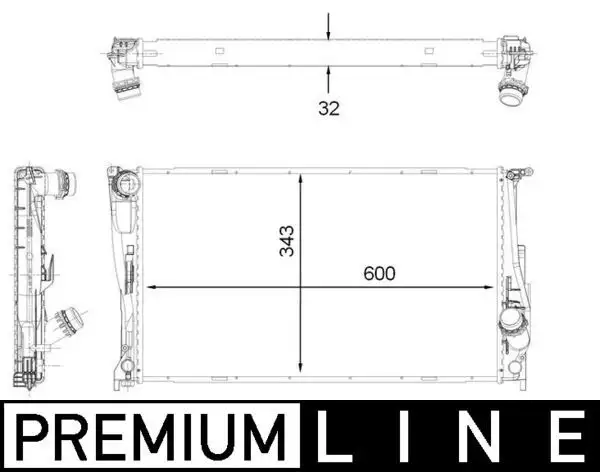 MAHLE CR1923000P Radyatör 17117547059 resmi