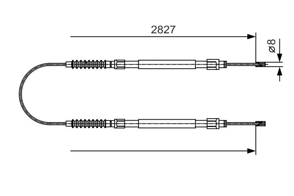BOSCH 1987482006 El Fren Halatı (Arka) 4745V3 resmi