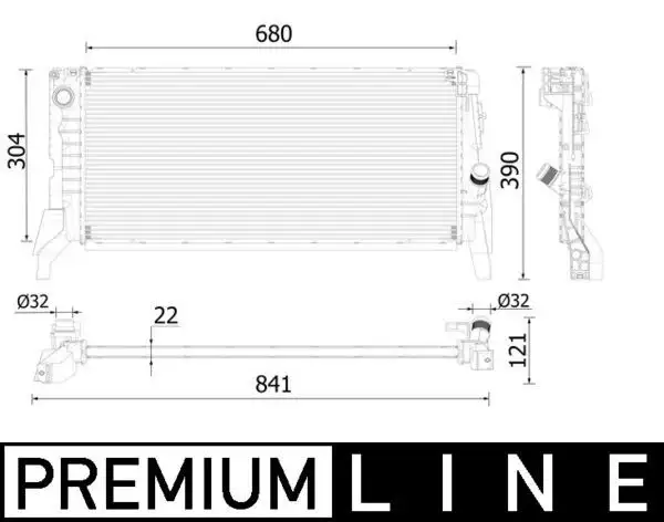 MAHLE CR2306000P Radyatör 17117617632 resmi