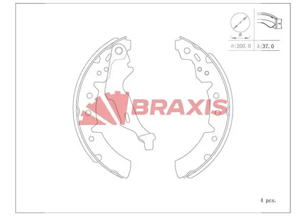 BRAXIS AC0141 Arka Fren Balatası 0449505010 resmi