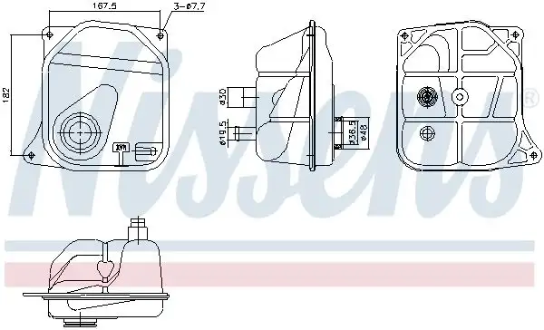NISSENS 996362 Yedek Su Deposu 4A0121403 resmi