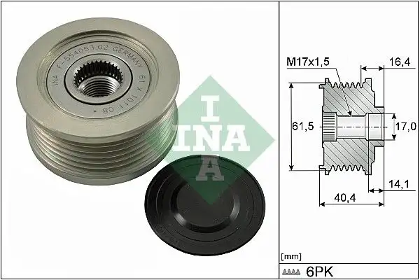 INA 535011510 Alternatör Kasnağı resmi