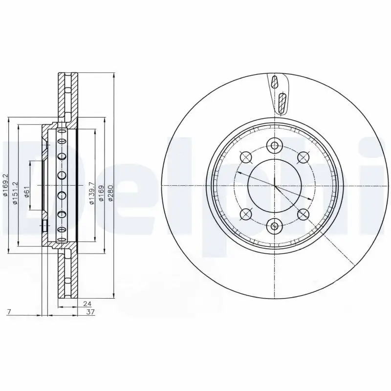 DELPHI BG4536C Ön Fren Diski resmi