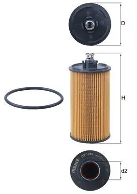 MAHLE OX1245D Yağ Filtresi 25195785 resmi