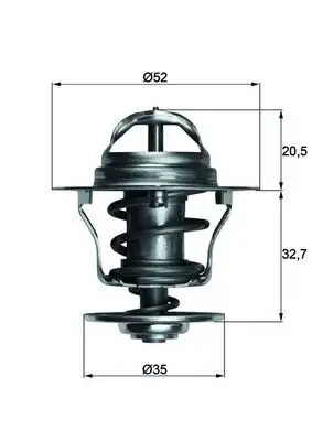 MAHLE TX1288D Termostat resmi